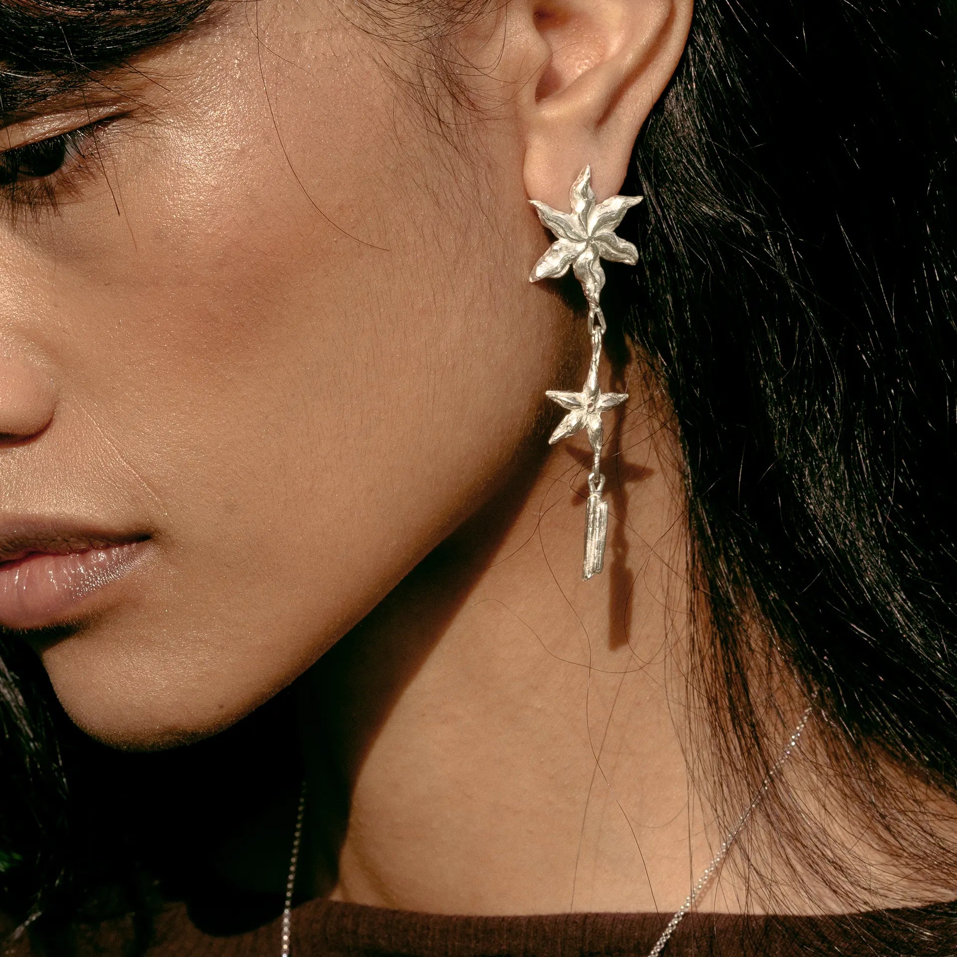 Boucles D'oreilles Argent Massif Symbole Infini | Modèle N°307, Hauteur 4,8 Cm